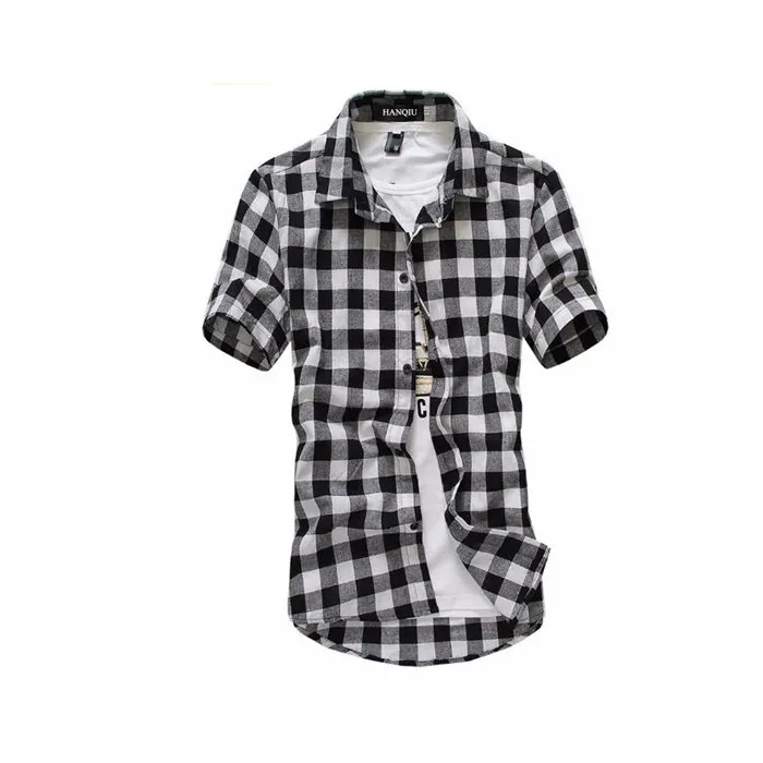 Fashion Plaid Hemd mit kurzen Ärmeln