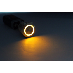 22mm Metall wasserdicht Edelstahl-Taste - schaltet momentan - flache runde Lampe