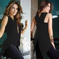 Cross irregular blouse - elegant topBlouses & shirts