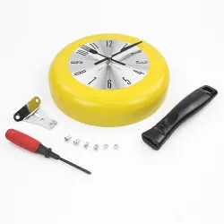 Metal wall clock in the shape of a frying pan - 8-10-12 inchesClocks
