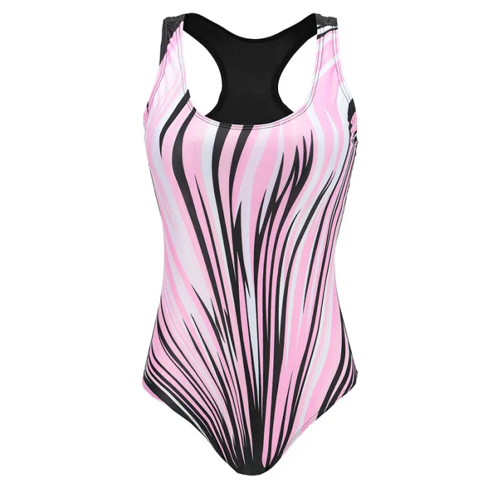 Einteiliger Sport Badeanzug - Spandex