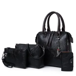 Luxury leather bag set incl purse 4 pcsSets