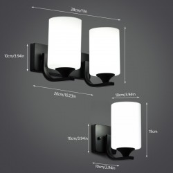 E27 LED Sockel - Wandleuchte mit Einzel- und Doppelkopf