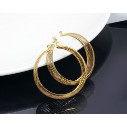 Hollow gold hoops - stainless steel earringsEarrings