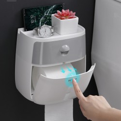 Toilettenpapierspender mit Schublade - wasserdicht