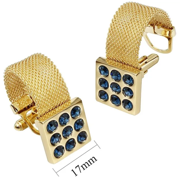 Luxusgold Manschettenknöpfe mit Onyx Stein