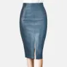 Elegantes Leder Midi Rock