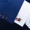 Rote Zirkone Skorpion - Manschettenknöpfe