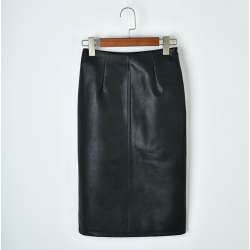 Elegant leather midi skirtDresses