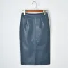 Elegantes Leder Midi Rock