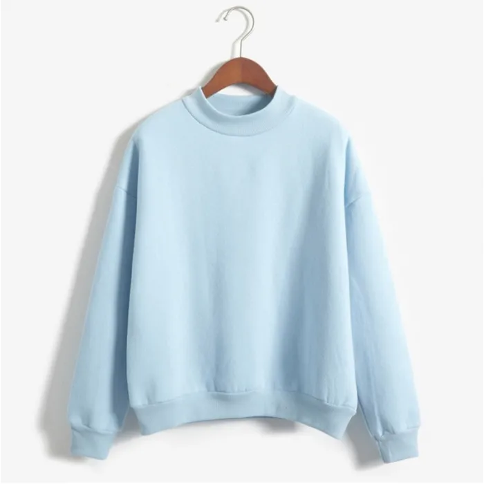 Warmes Samt Sweatshirt mit langem Ärmel