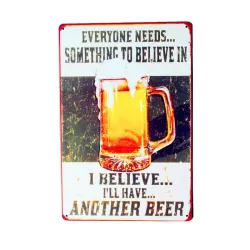 SAVE WATER DRINK BEER Vintage Metall Poster - Wandaufkleber