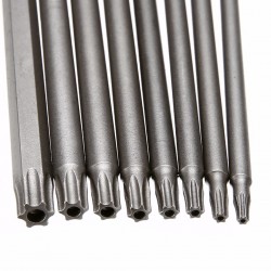 Magnetic Torx screwdriver bit set 150mm T8/T10/T15/T20/T25/T27/T30/T40 - 8 pcsBits & drills