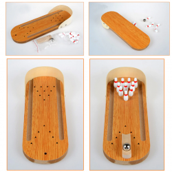 Mini Holz Mini Bowling Spiel Set