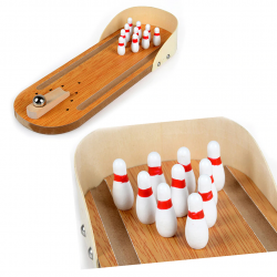Mini Holz Mini Bowling Spiel Set
