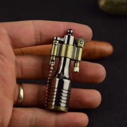 Retro Mini Metallleuchter mit Schlüsselanhänger - nachfüllbar