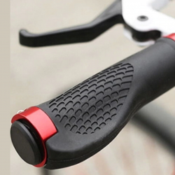 Anti-skid rubber - handlebar grips - for MTB bike - lock-on ends - 2 piecesBicycle