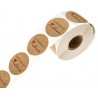 Handmade with Love - natürliches Kraftpapier - runde Aufkleber - 500 Stück