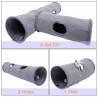 Foldable pets suede tunnel with ball & steel frameToys