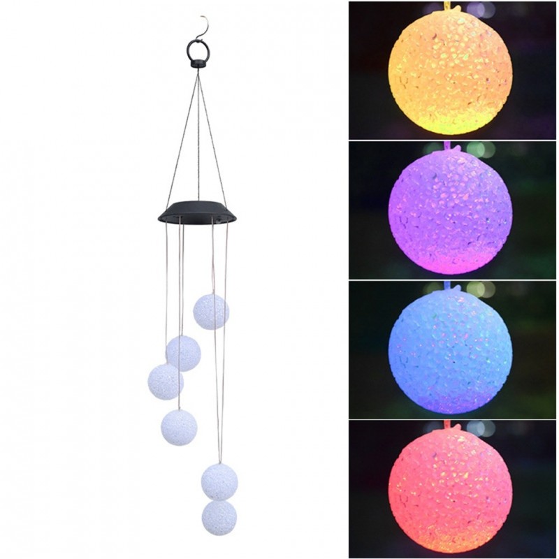 LED solar powered wind chimes light - hanging balls - lampLED strips