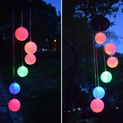 LED solar powered wind chimes light - hanging balls - lampLED strips