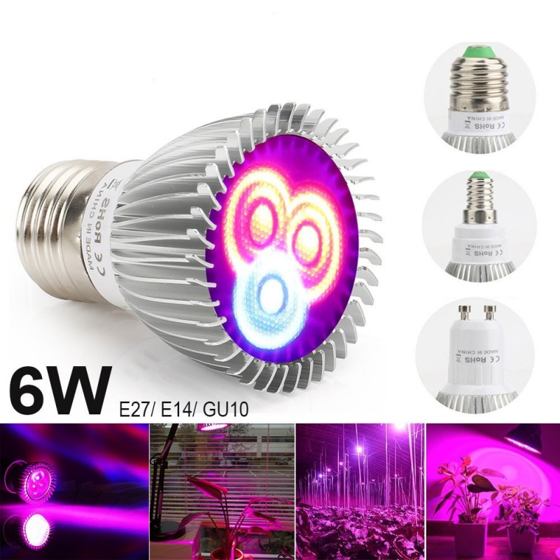 6W - E27 E14 GU10 - LED Anbauleuchte - hydroponic