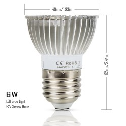 6W - E27 E14 GU10 - LED Anbauleuchte - hydroponic