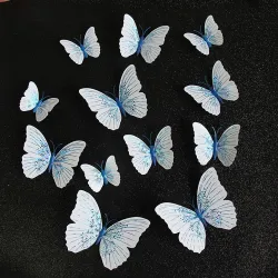 3D butterfly - wall sticker with magnet 12 piecesWall stickers