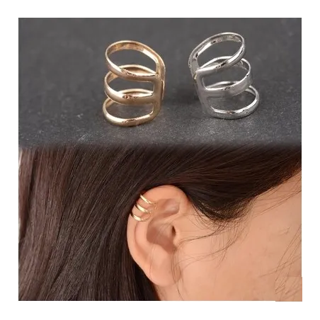 Gold & Silber Ohrclip - 1 Stück