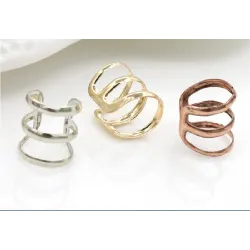Gold & Silber Ohrclip - 1 Stück