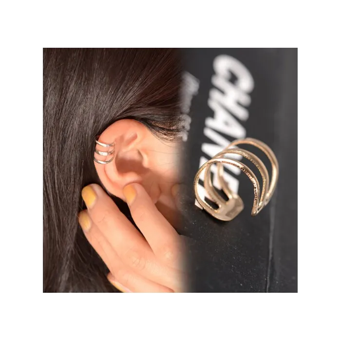 Gold & silver ear clip - 1 pieceEarrings