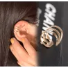 Gold & silver ear clip - 1 pieceEarrings