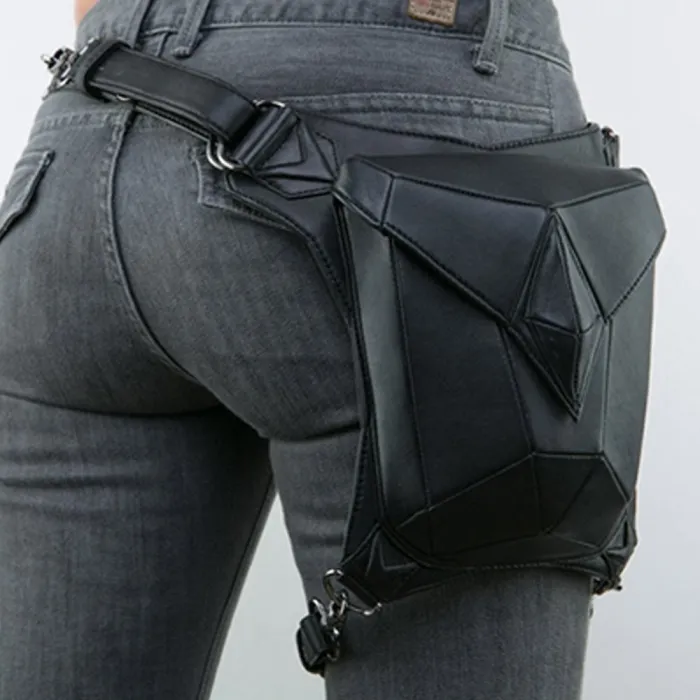 Steampunk - gothic - waist & leg leather bagBags