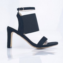 High heel sandals - pumps with ankle buckle & elastic rubberSandals