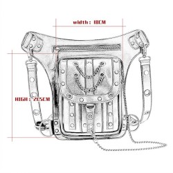Multifunction waist & leg & shoulder steampunk bag - waterproof - unisexBags