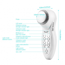 7 colors LED - photon ultrasonic face lifting - cleaner - wrinkle remover - beauty massagerSkin