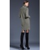 Lange Strickpullover mit Schildkrötenhals - Winterkleid