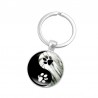 Yin Yang - glass round keychainKeyrings