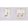LED Wandleuchte - Ein- und Doppelkopf - gold Kristall