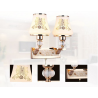 LED Wandleuchte - Ein- und Doppelkopf - gold Kristall