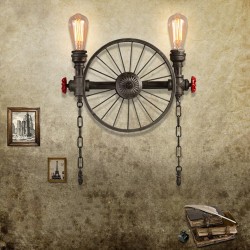 Iron wheel - retro wall lampWall lights