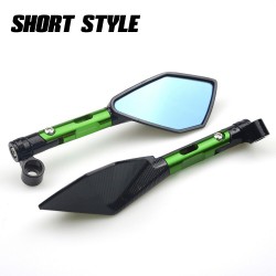 Motorcycle aluminum rear view mirrors with blue glass for Kawasaki Z900 Z900RS Z800 Z1000Mirrors
