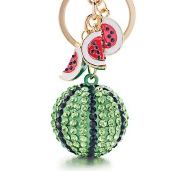 Green crystal watermelon - keychain