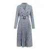 Vintage Plaid Kleid mit Gürtel