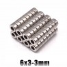 N35 - neodymium magnet - strong ring with hole - 6 * 3 * 3mm - 50 piecesN35