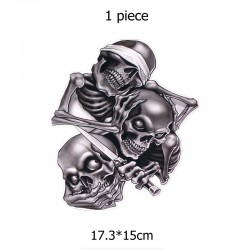 Car sticker with skull heads 17.3 * 15cmStickers