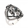 Carving pattern - hollow ring with crystalsRings