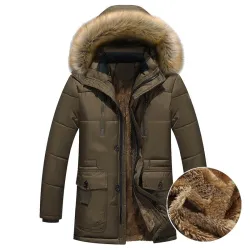 Dicke warme Kapuze Winterjacke