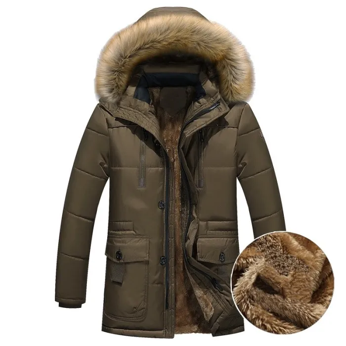 Dicke warme Kapuze Winterjacke