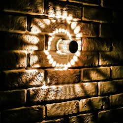 LED wall light with spiral hole - RGB - remote controllerWall lights